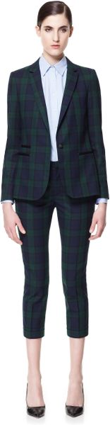 zara tartan trousers