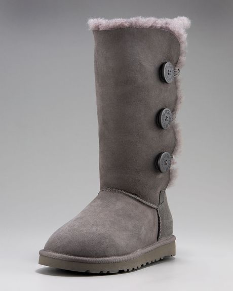 ugg tall grey button ugg tall grey button