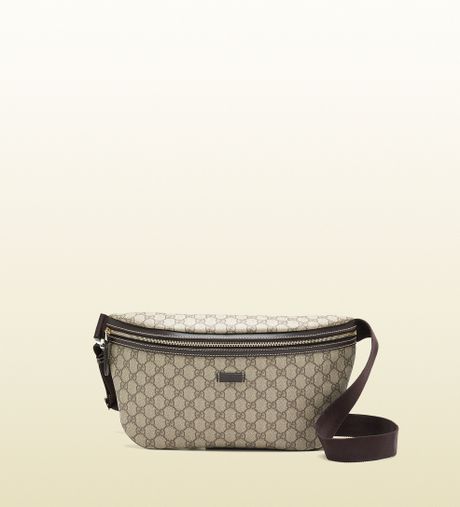 Gucci Gg Supreme Canvas Belt Bag in Beige for Men | Lyst