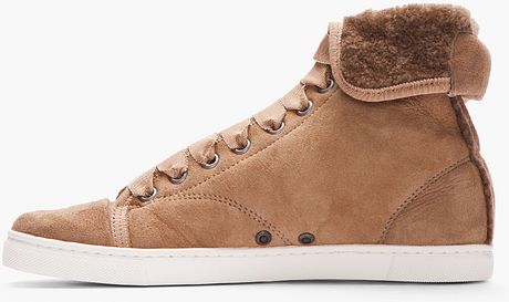 tan hightop shoes
