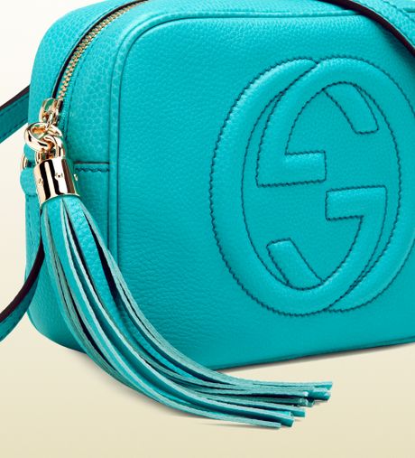 Gucci Soho Light Blue Leather Disco Bag in Blue Gucci Soho Light Blue Leather Disco Bag in Blue