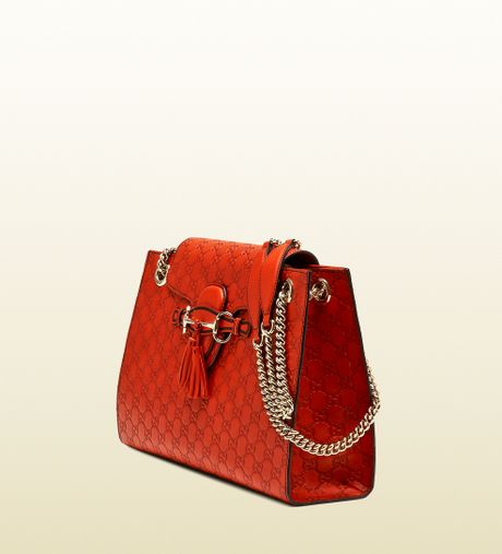 gucci emily guccissima chain shoulder bag