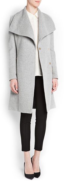 mango flecked textured grey coat