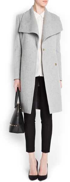 mango flecked textured grey coat