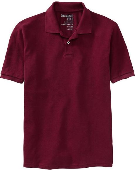 Old Navy Classic Uniform Polos in Purple for Men (Burgundy)