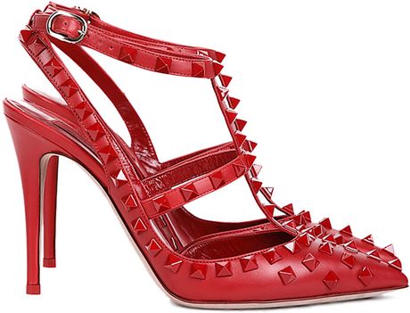 strap ankle studded heels valentino rock shoes