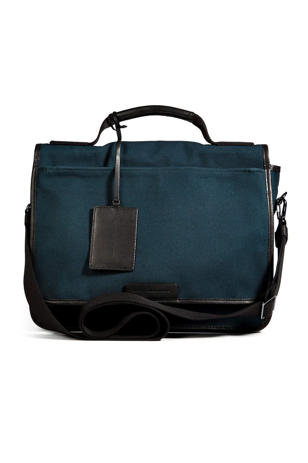 Marc By Marc Jacobs Waxed Cotton Messenger Bag with Leather Trim in