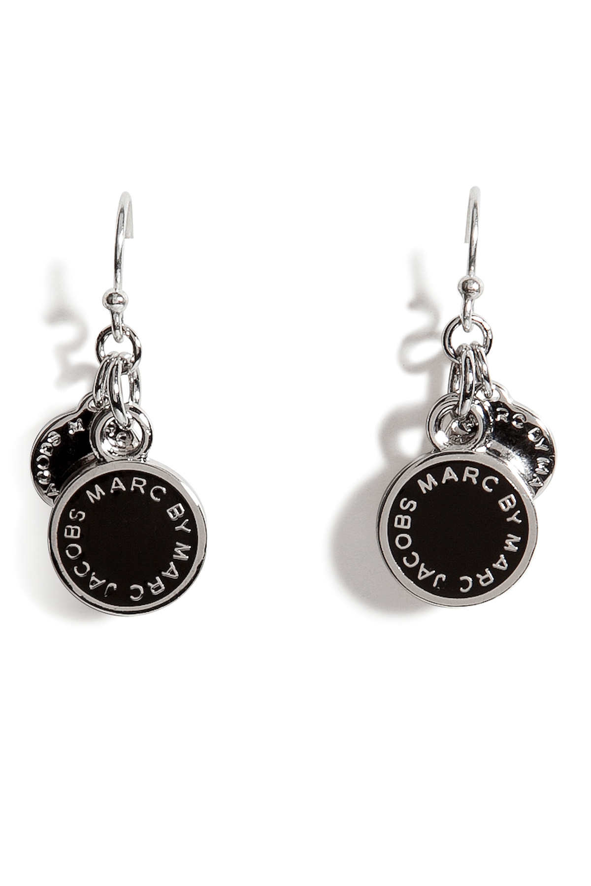 Marc By Marc Jacobs Enamel Discs Earrings in Black in Silver (black) Lyst