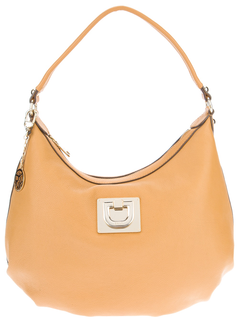 Dkny Leather Hobo Bag in Orange (tan) Lyst