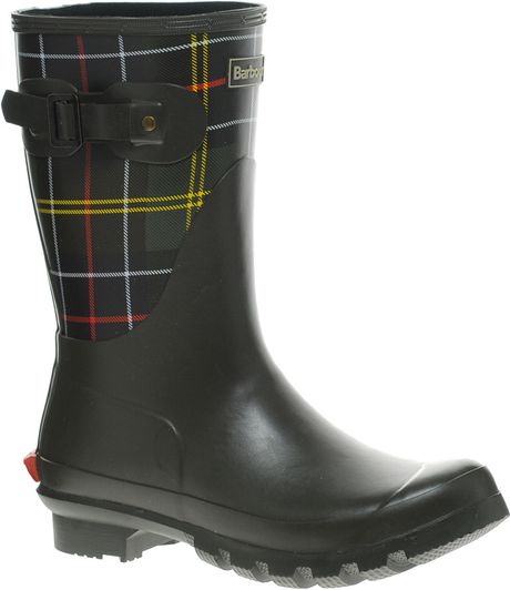barbour tartan wellies