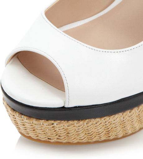 black & white wedge sandals