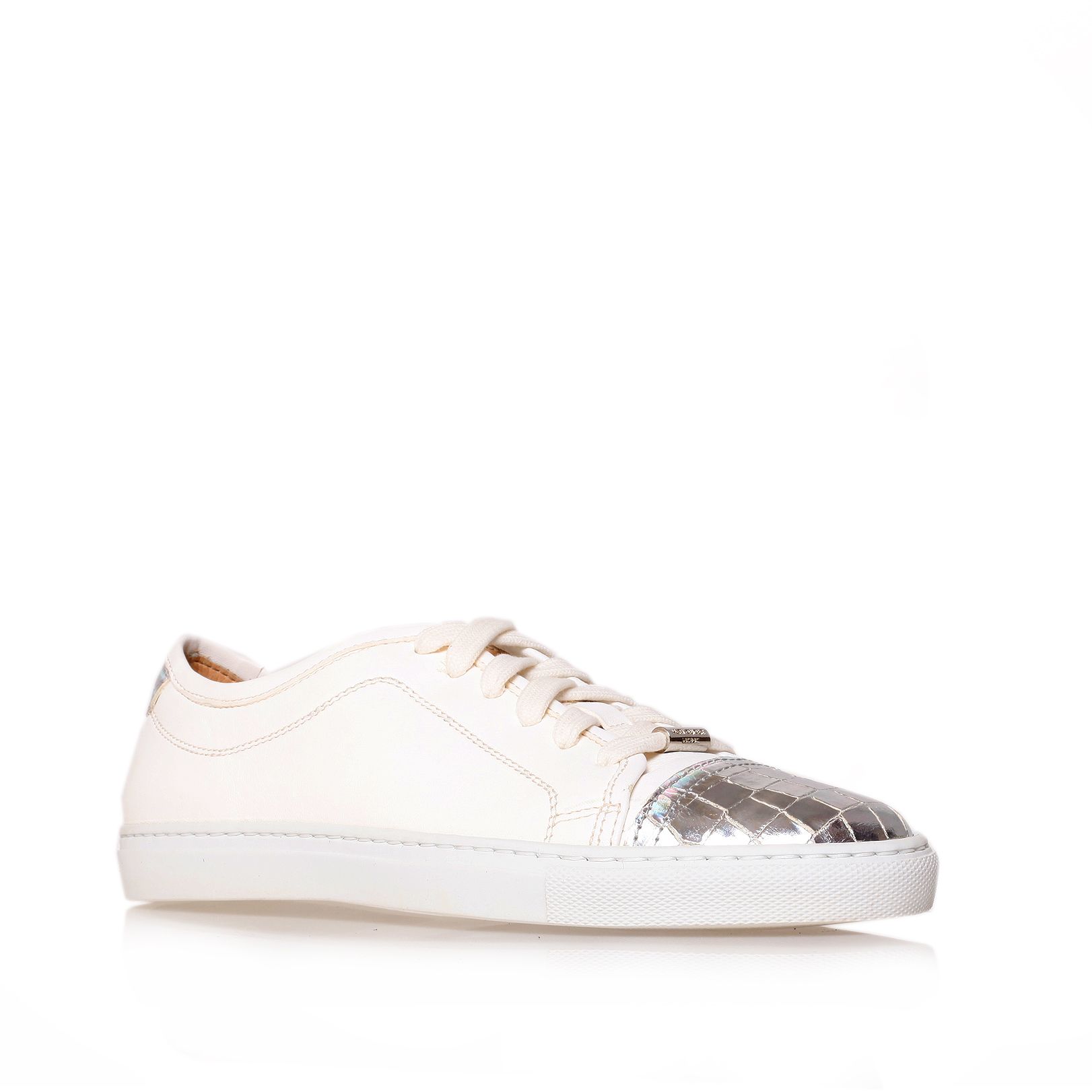 kurt geiger white platform trainers