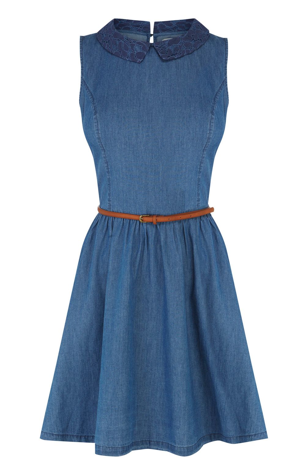 oasis blue lace skater dress