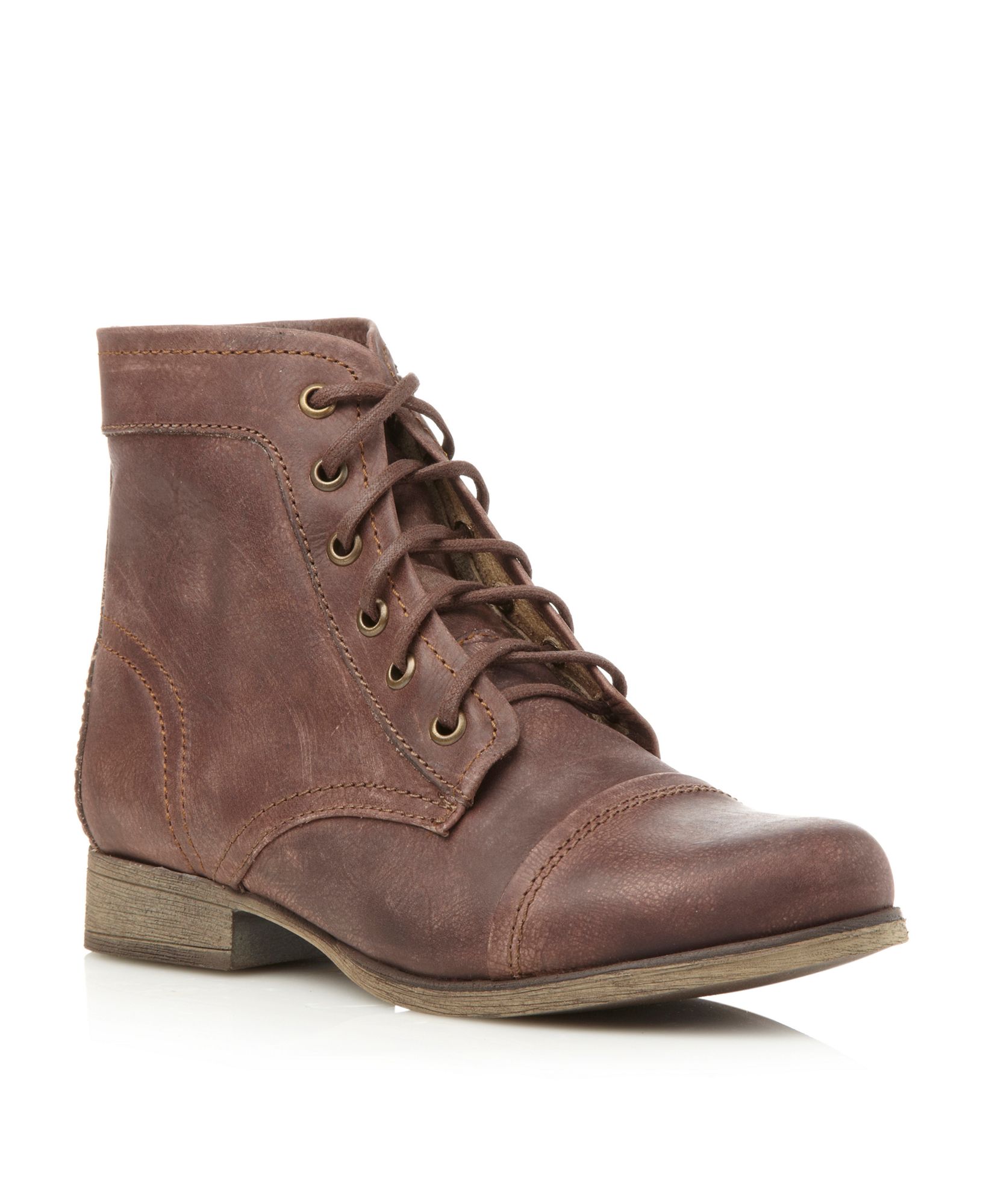 Steve Madden Thunderr Lace Up Worker Boots in Brown for Men | Lyst