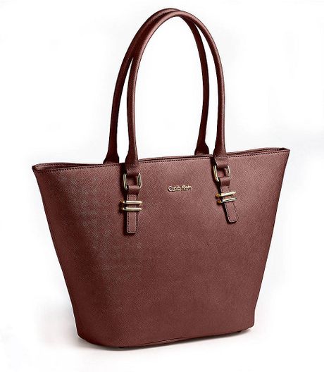 calvin klein tote bag brown