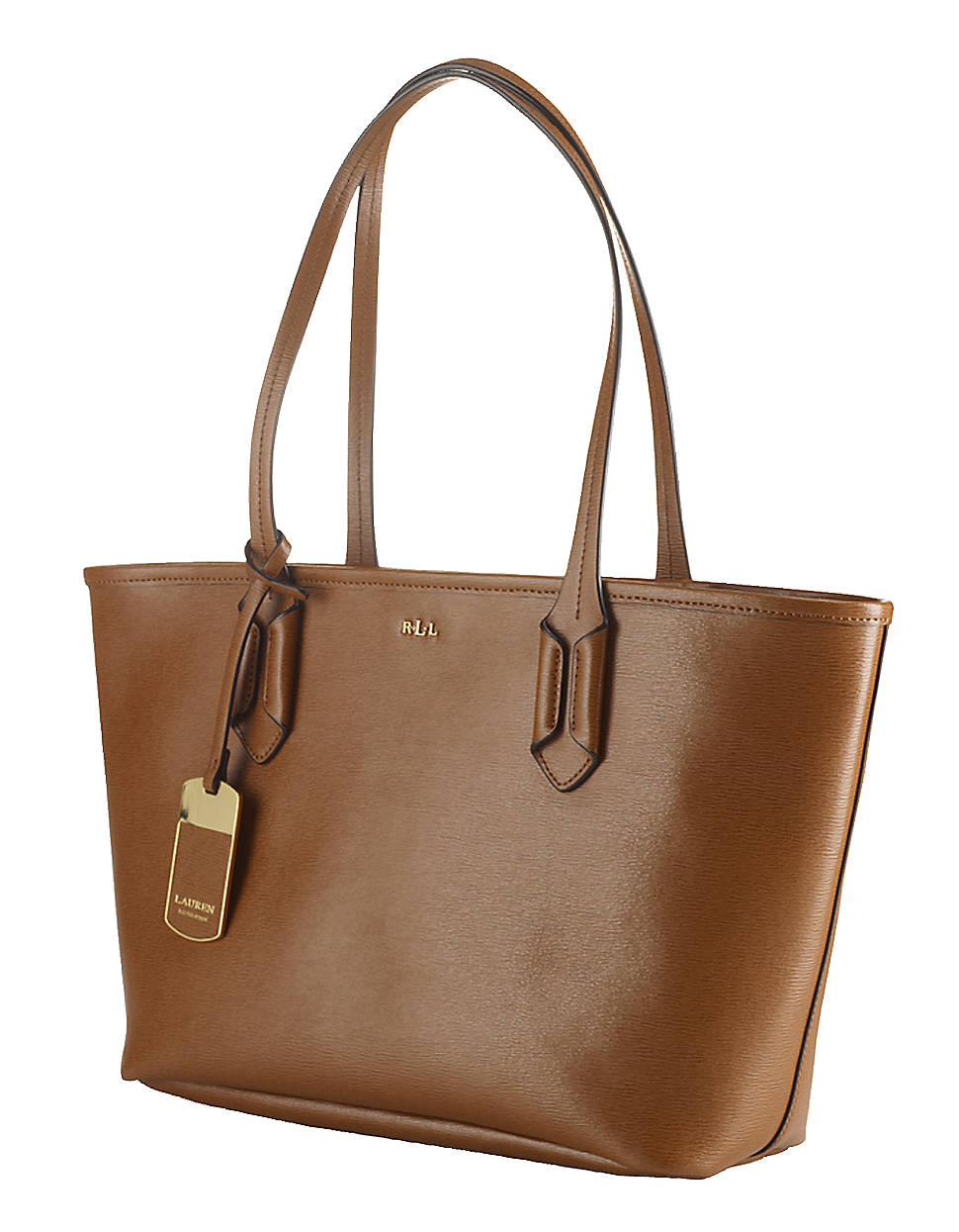 Lauren By Ralph Lauren Tate Leather Shopper Bag in Brown (LAUREN TAN) | Lyst