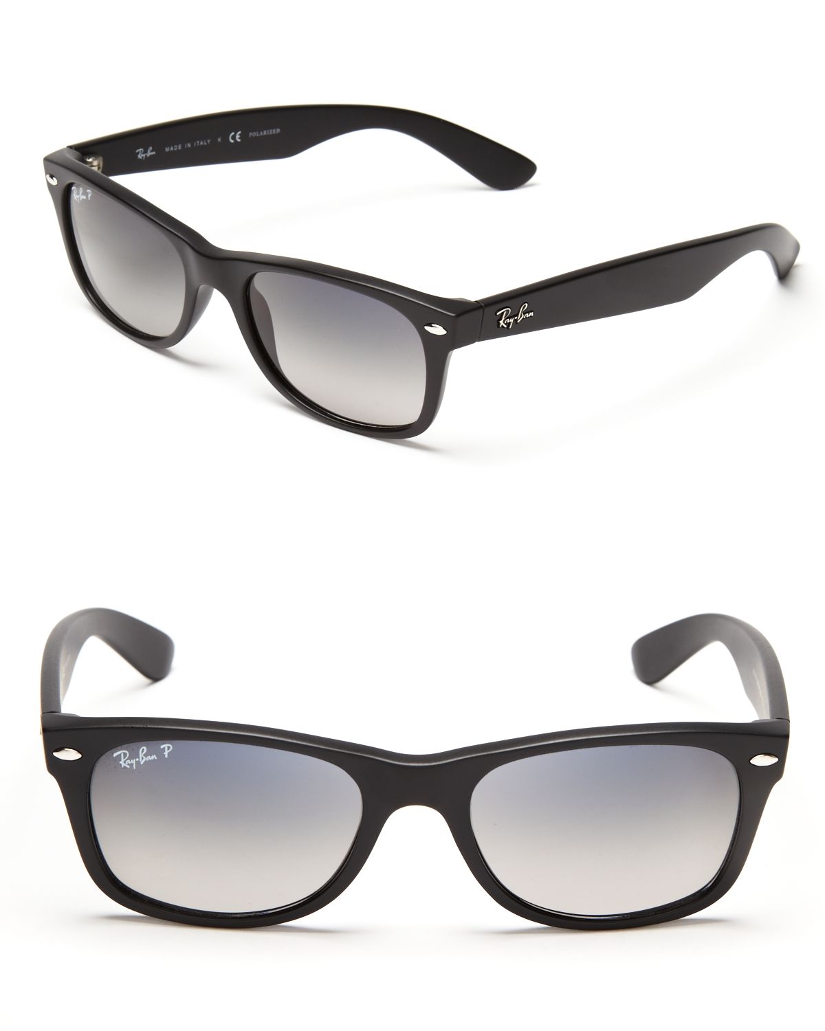 Ray Ban Matte Polarized New Wayfarer Sunglasses In Black Matte Black