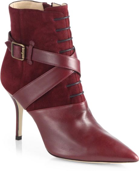 oxblood leather ankle boots