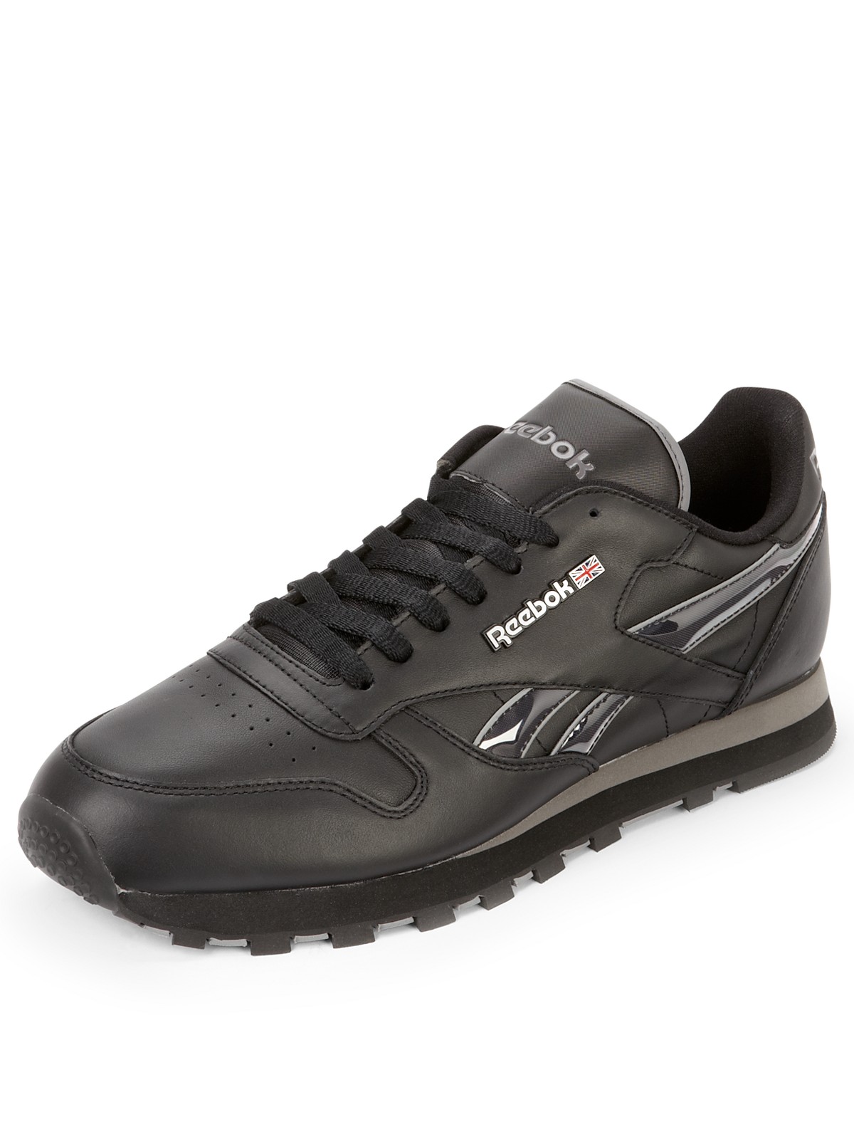 Mens Reebok Classic Leather Clip Athletic Shoe Black, 57% OFF