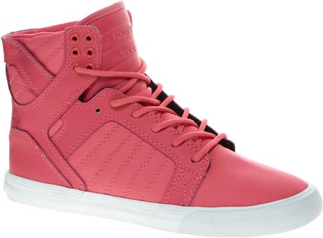 pink high top trainers