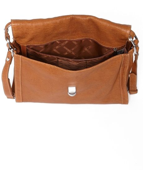 Longchamp Sport Leather Crossbody Bag in Brown (Cognac)