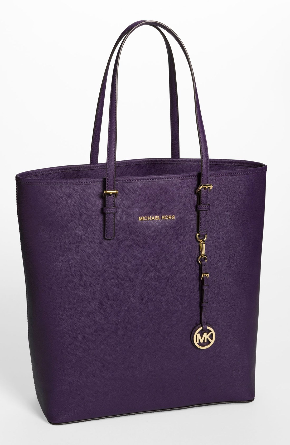 Michael By Michael Kors Jet Set Travel Saffiano Leather Tote Extra Large in Black (Iris) | Lyst