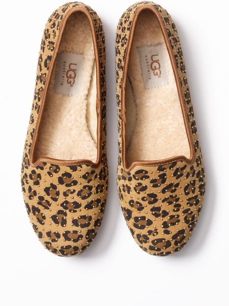 beige studded flats