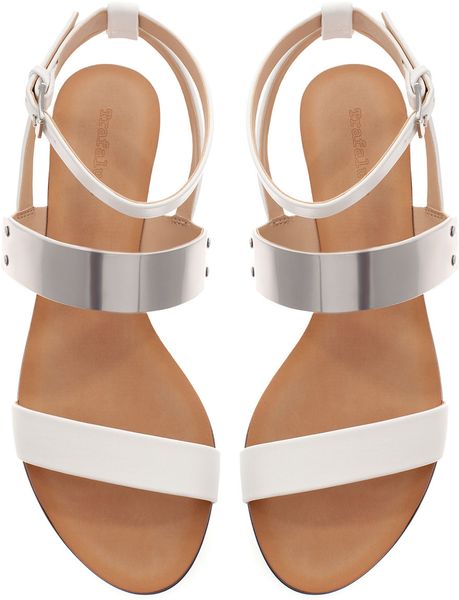 sandale blanche zara