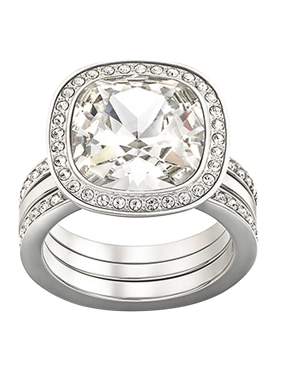 Swarovski Simplicity Crystal Ring In Silver Crystal Lyst