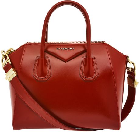 Givenchy Small Red Antigona Smooth Leather Tote Bag in Red | Lyst