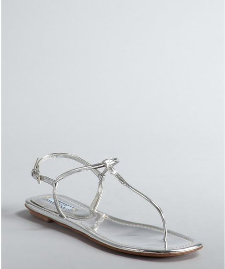 silver thong heeled sandals