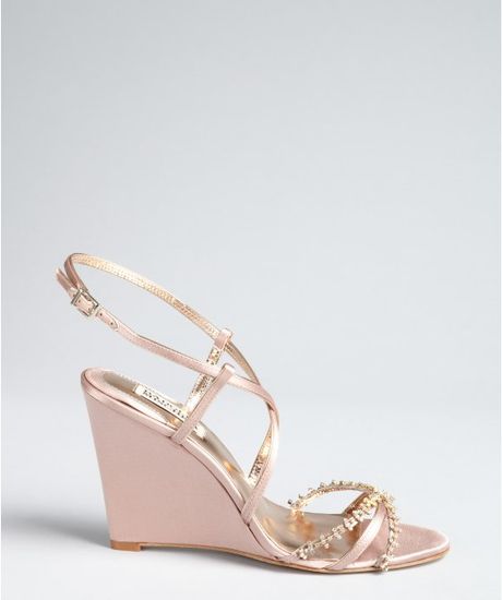 badgley mischka jeweled sandals