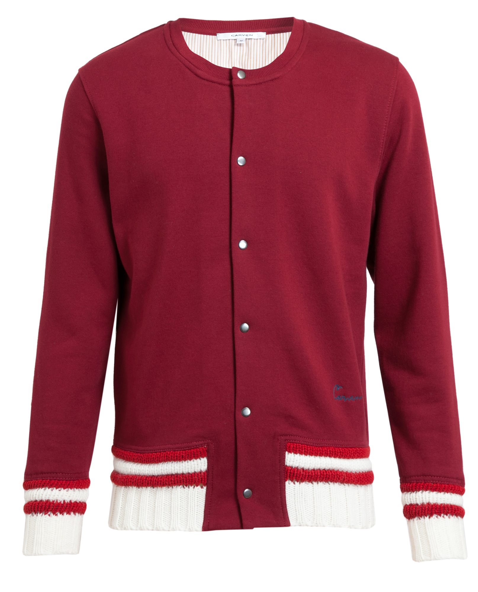Carven Lightweight Cotton Baseball Jacket in Red for Men Lyst