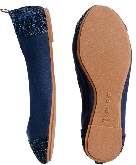 blue sparkly flats