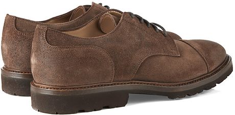 brunello cucinelli suede oxford shoe