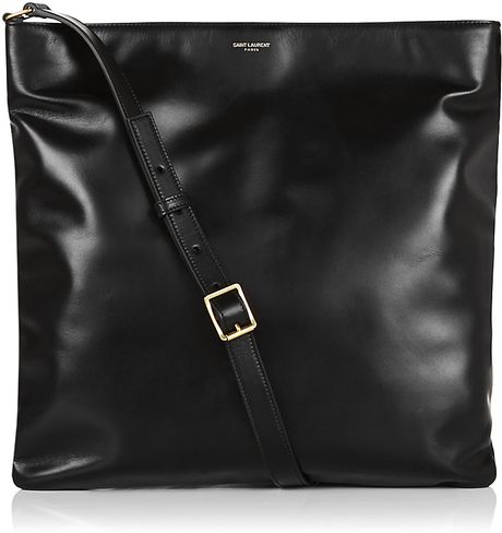 laurent messenger saint bag leather gold