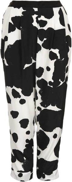 topshop cow print joggers