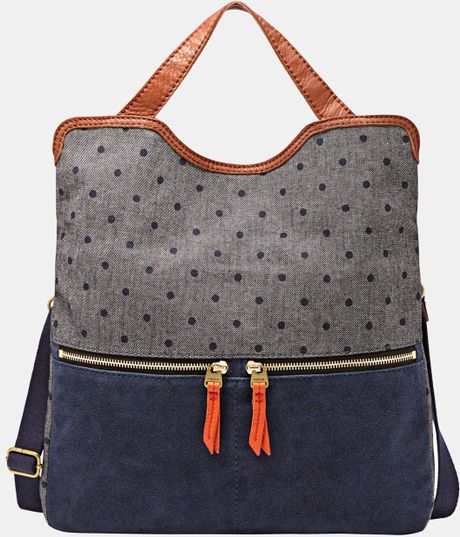 fossil erin foldover tote