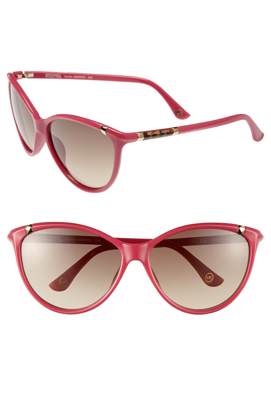 Michael Michael Kors Camila 60mm Sunglasses In Pink Hot Pink Lyst