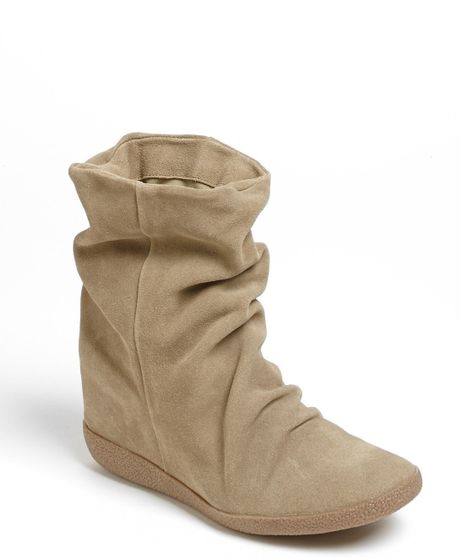 Steve Madden Headlne Wedge Boot in (Taupe Suede) | Lyst