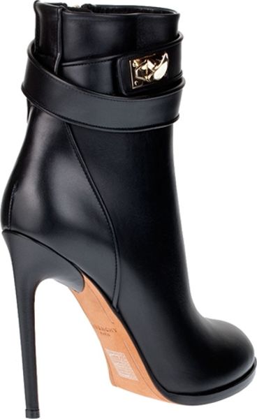 Givenchy Shark Lock High Heel Ankle Boots In Black Lyst 