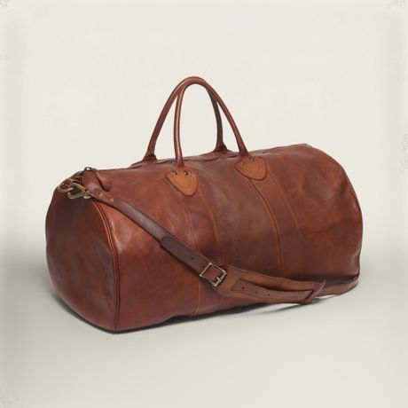 mens brown duffle bag