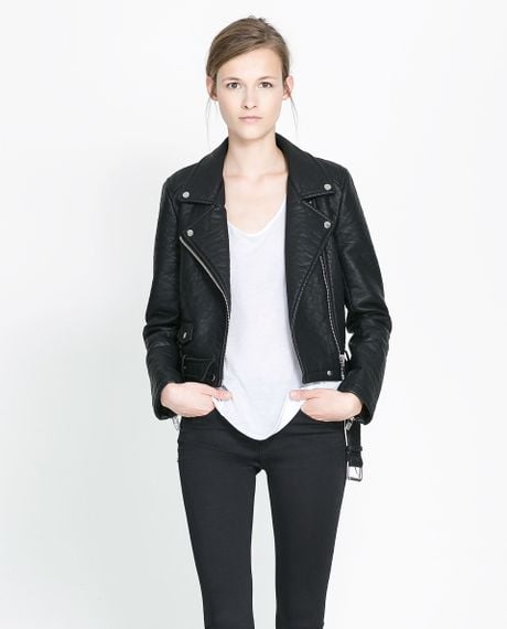 faux leather jacket zara woman