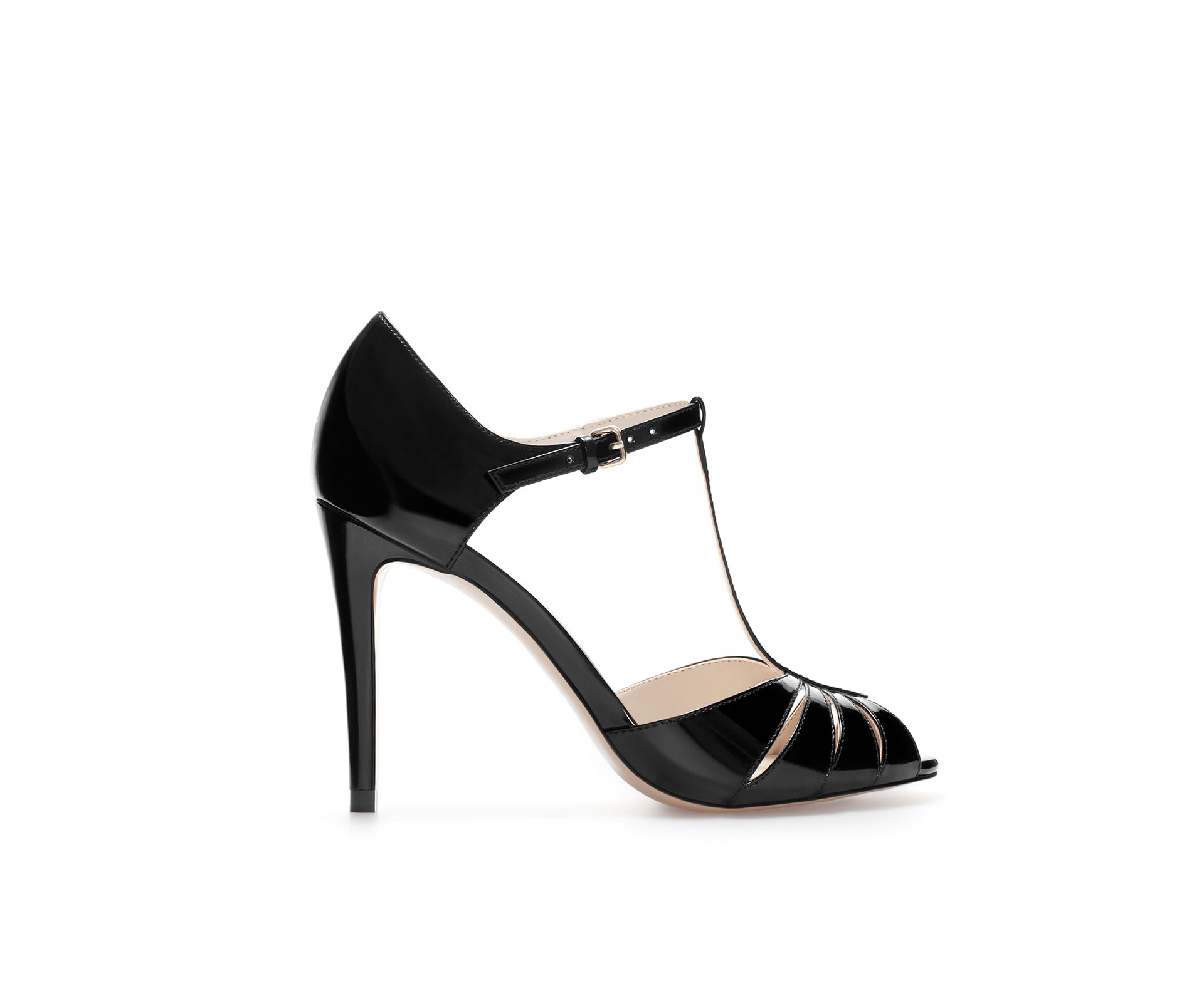Shiny Black Heels | Tsaa Heel