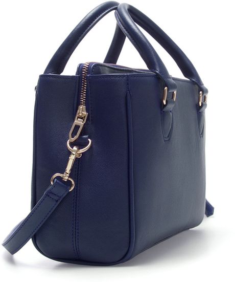 Zara Mini Office City Bag in Blue (Navy blue)