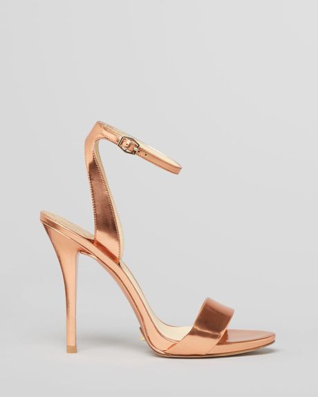 ... Platform Evening Sandals Catania High Heel in Beige (Rose Gold) | Lyst