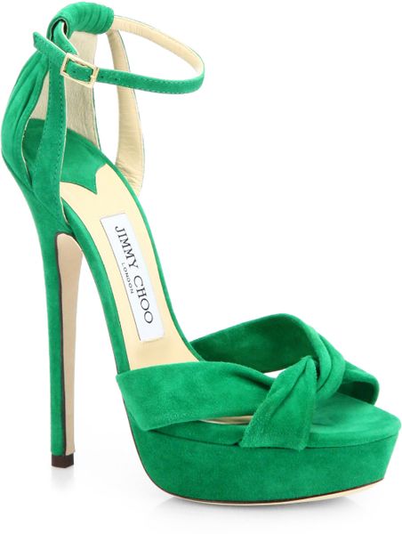 emerald green ankle strap heels