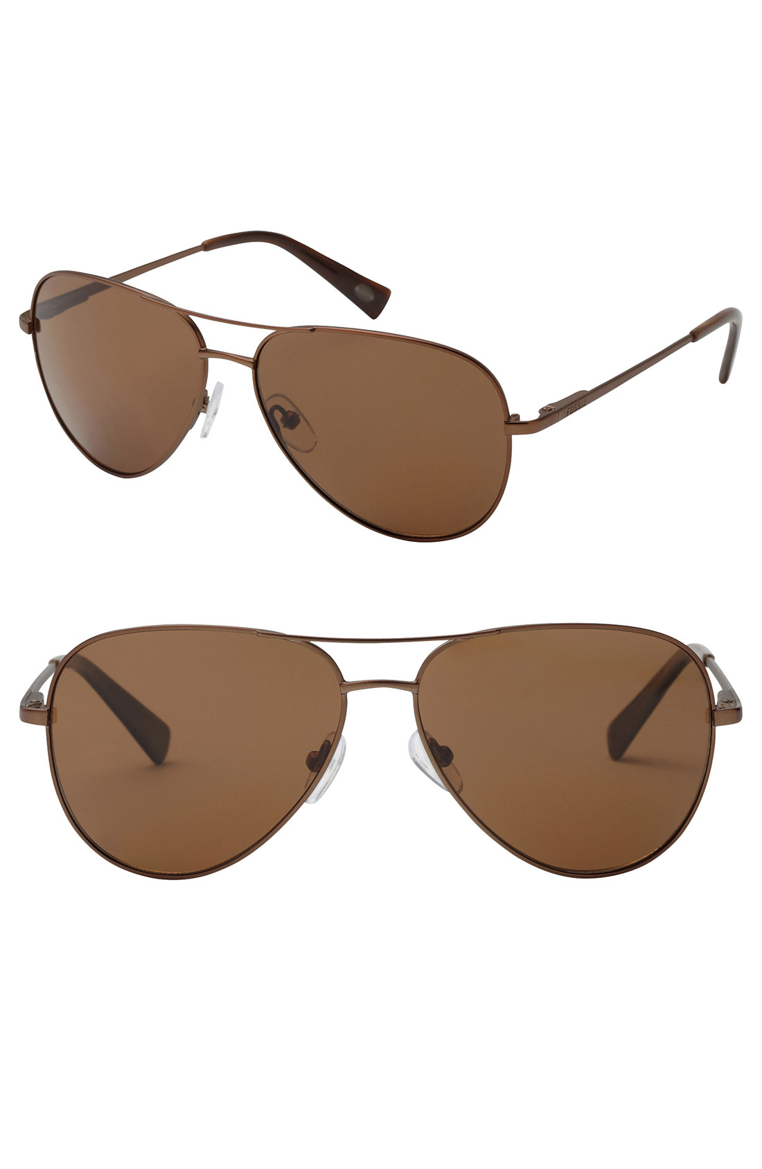 Fossil Jordan 53mm Aviator Sunglasses in Brown for Men Lyst