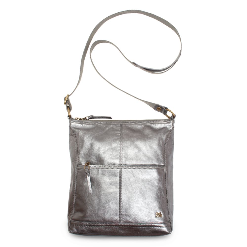 The Sak Iris Crossbody Bag in Silver (Graphite Metallic)