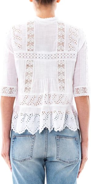 white cotton broderie anglaise tops